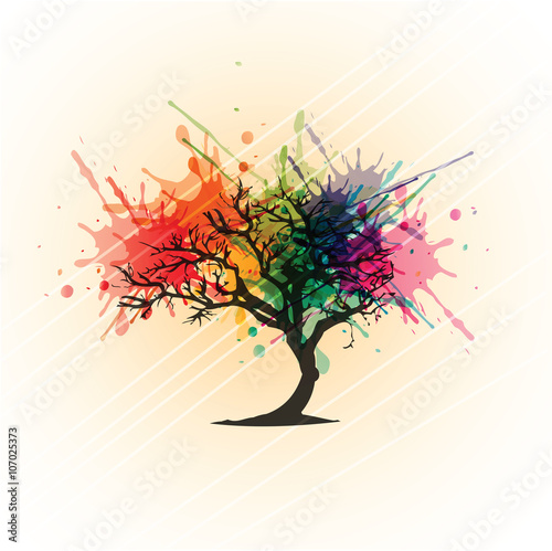 rainbow colored tree of life