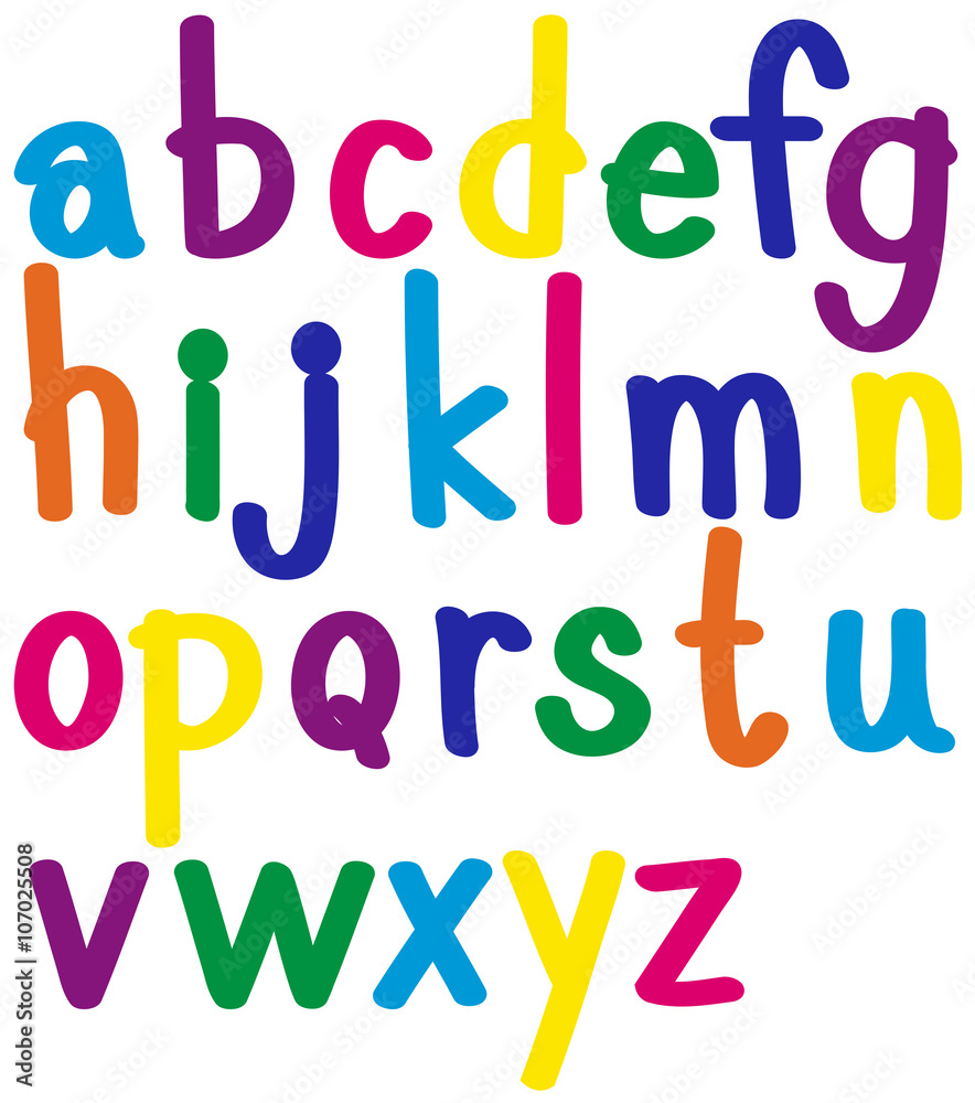 English alphabets in many colors English alphabets in many colors