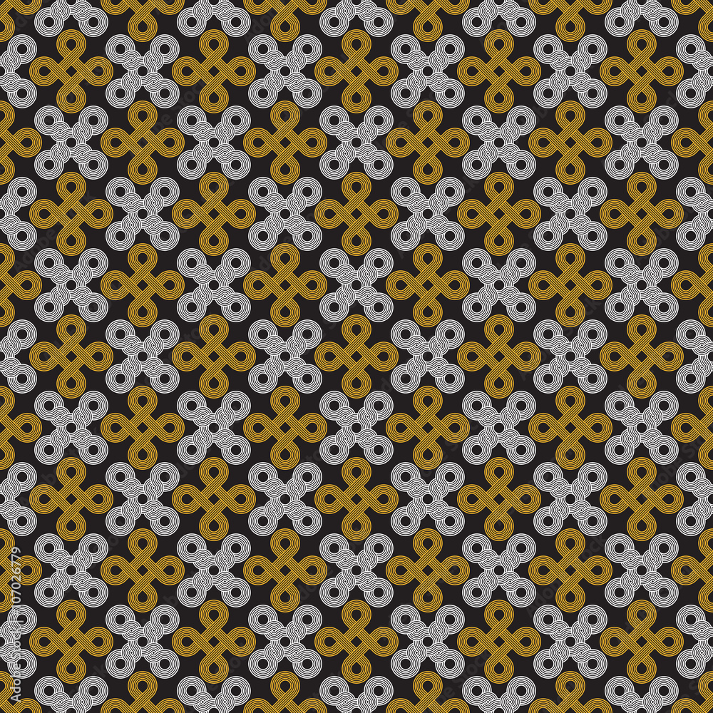 Seamless Art Deco rope cord knot background texture pattern Seamless Art Deco rope cord knot background texture pattern