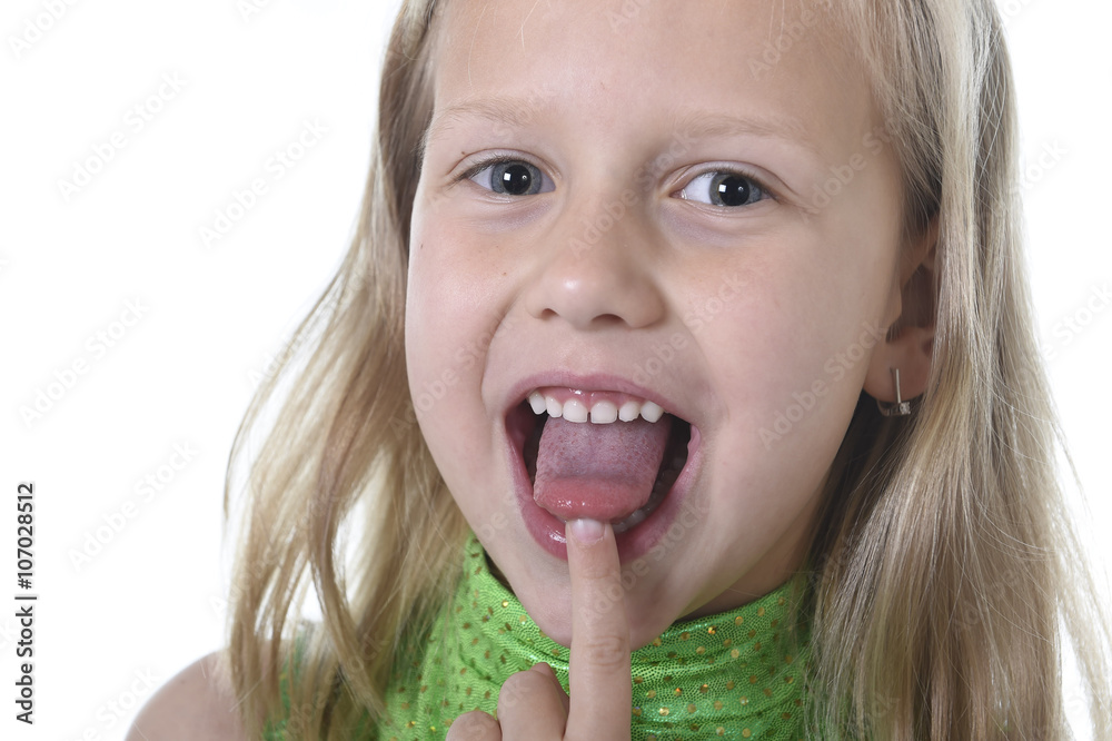 little girl tongue 