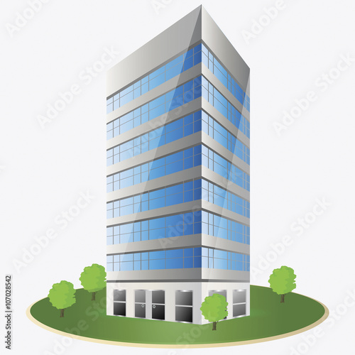 building on white