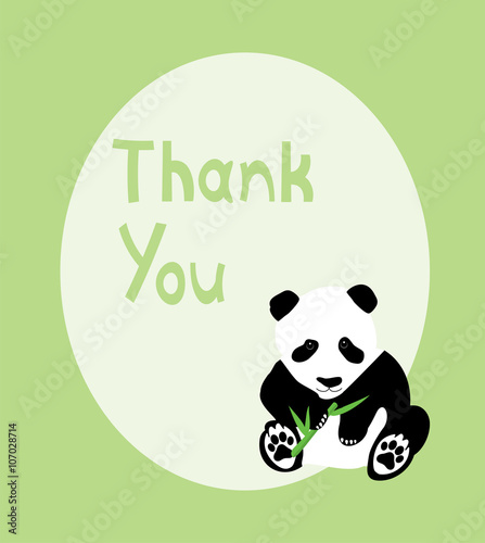 Fototapeta Naklejka Na Ścianę i Meble -  Panda Bear Card