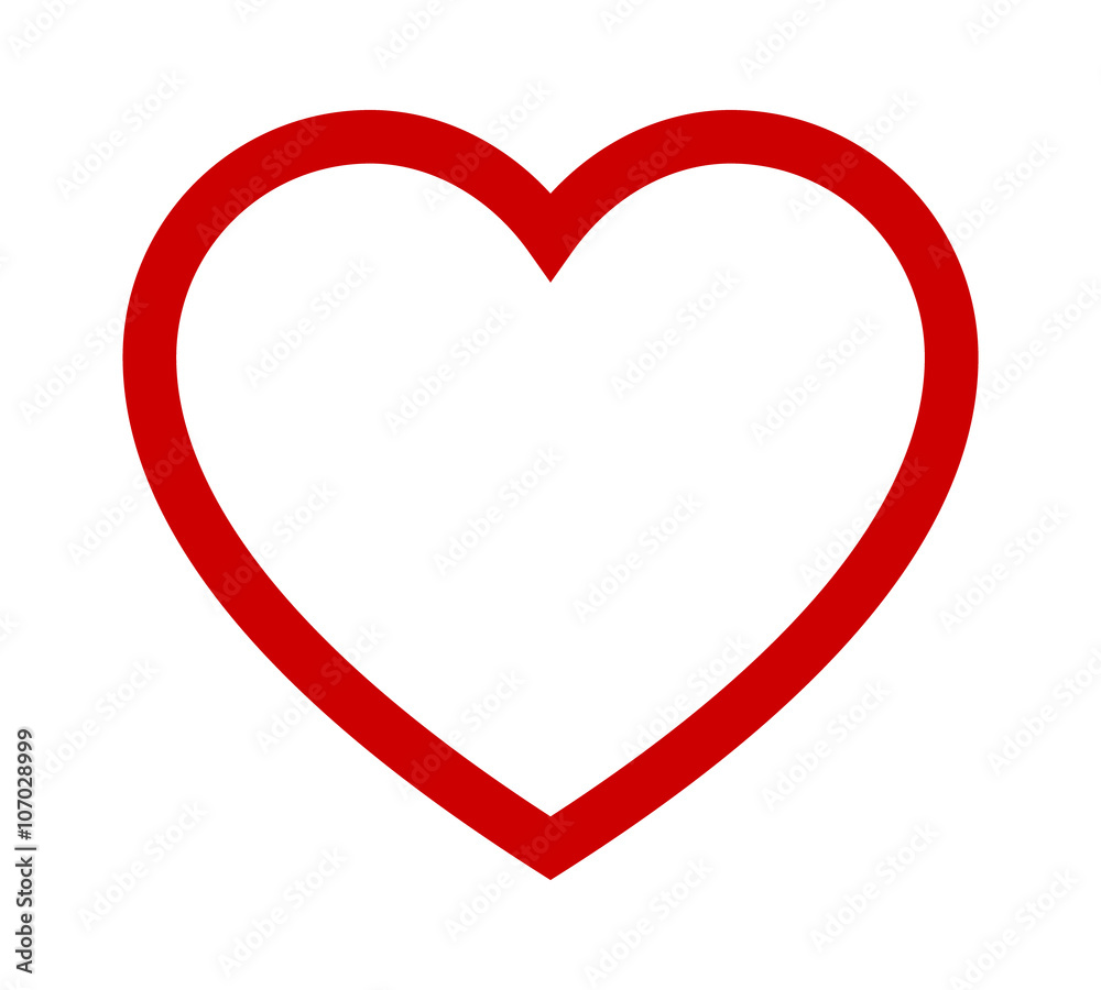 Perfect heart / romantic heart of love line art icon for dating apps and websites Perfect heart / romantic heart of love line art icon for dating apps and websites