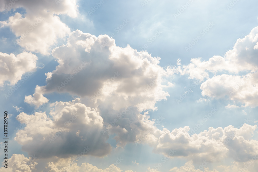Sky clouds under the sunlight Sky clouds under the sunlight