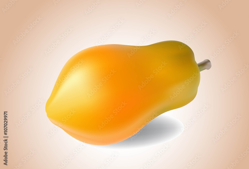 ripe papaya illustration on a pink background ripe papaya illustration on a pink background