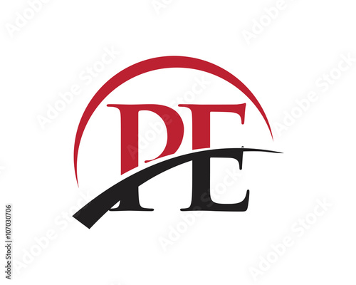 PE red letter logo swoosh