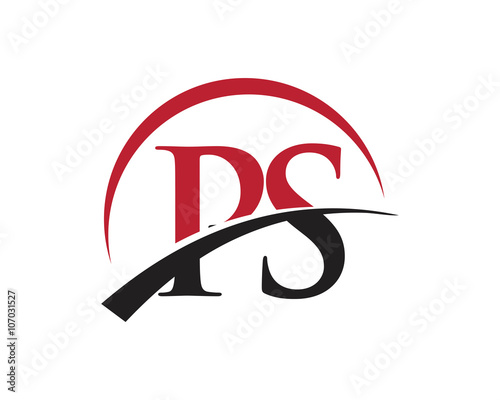 PS red letter logo swoosh