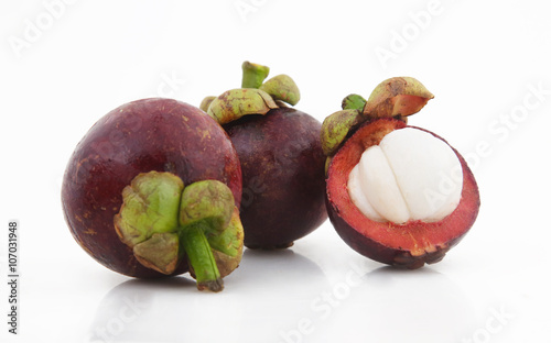 Studio shot of manggis, mangosteen fruit