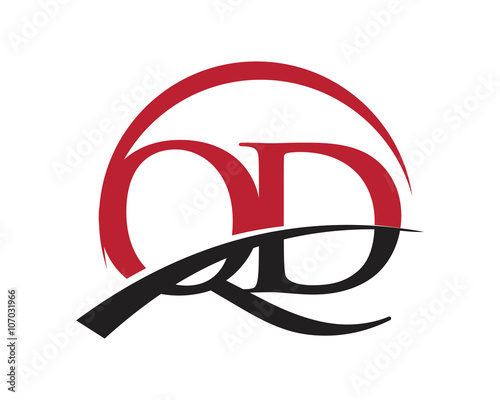 QD red letter logo swoosh