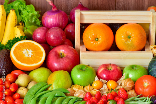 Fototapeta Naklejka Na Ścianę i Meble -  Nutrition Fruits and vegetables for healthy lifestyle