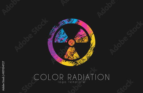 Radiation logo. Color radiation design. Creative logo