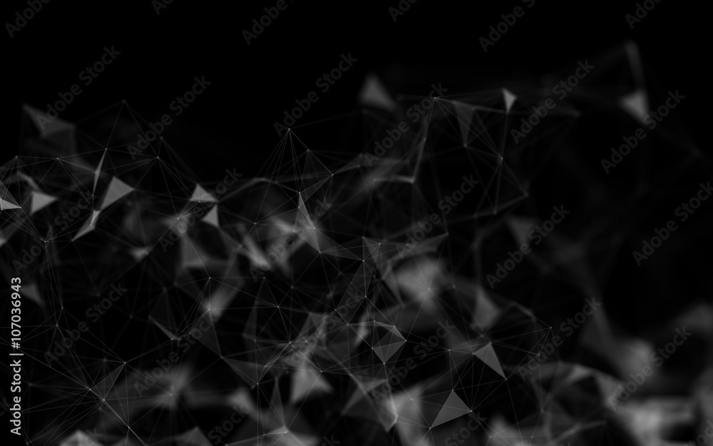 Abstract polygonal space low poly dark background Abstract polygonal space low poly dark background