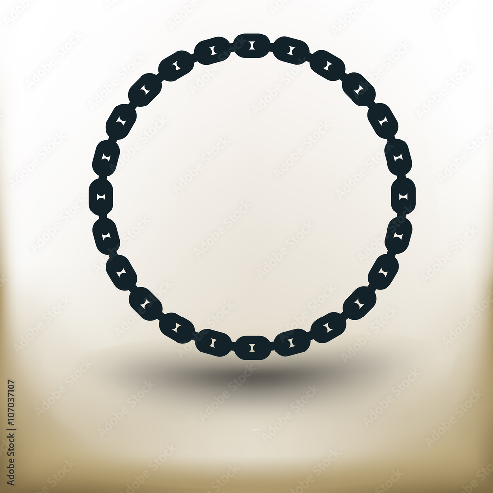 Obraz premium circle pictogram chain