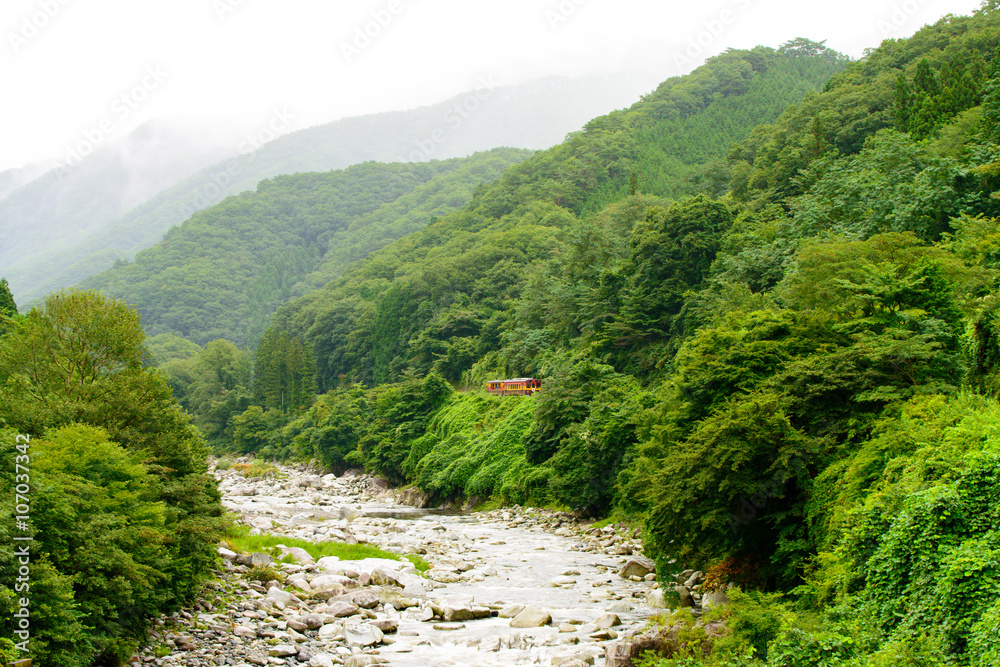 渓谷の鉄道 