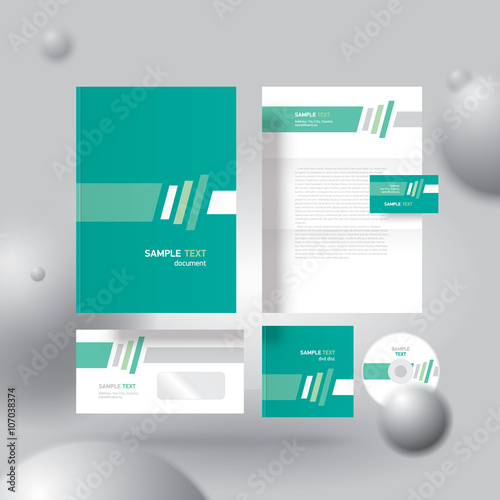 corporate identity design template abstract