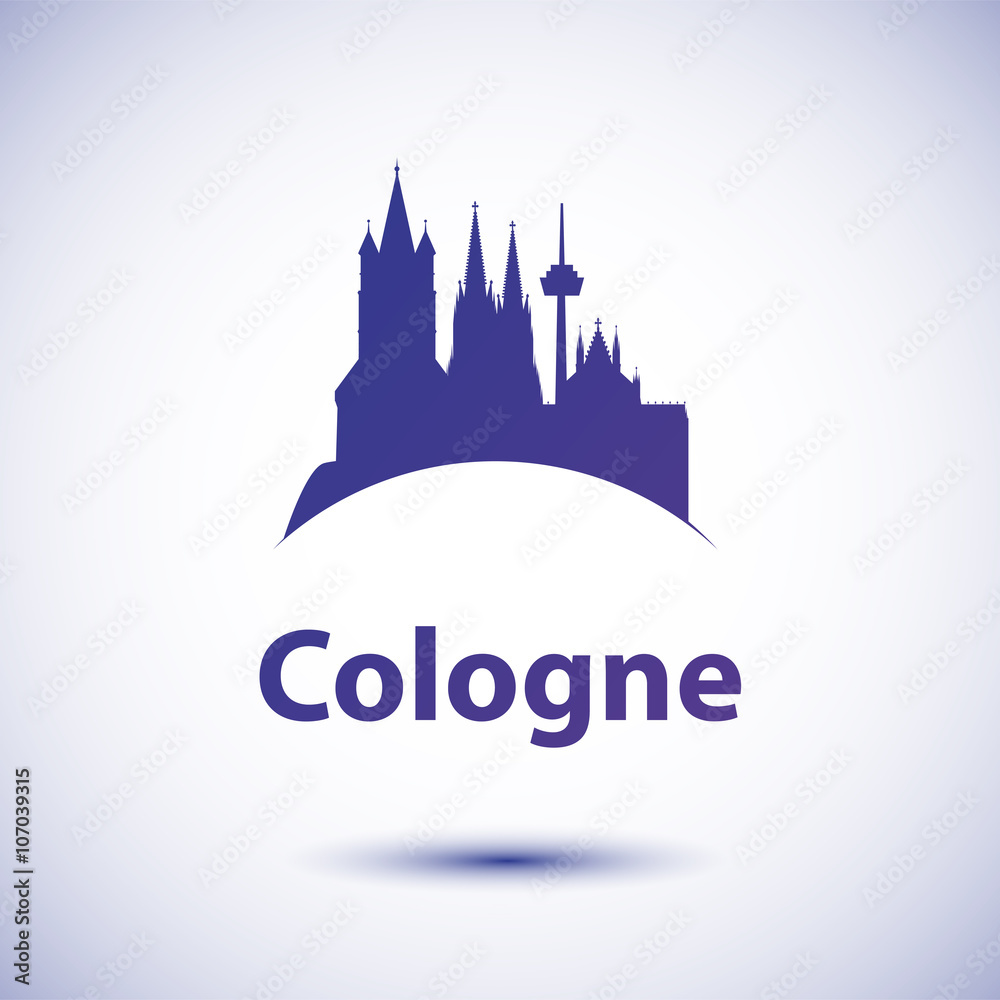 Vector silhouette of the symbol of Cologne Germany