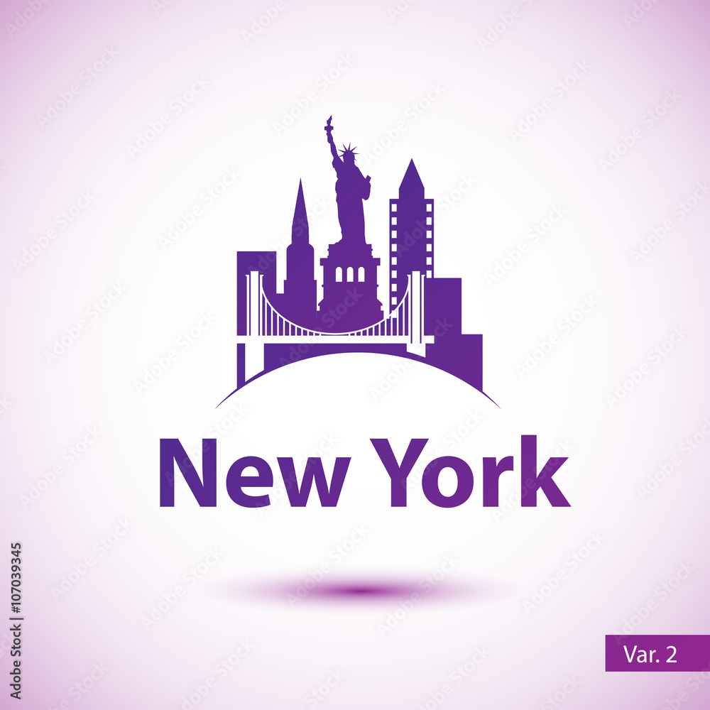 Vector silhouette of of New York