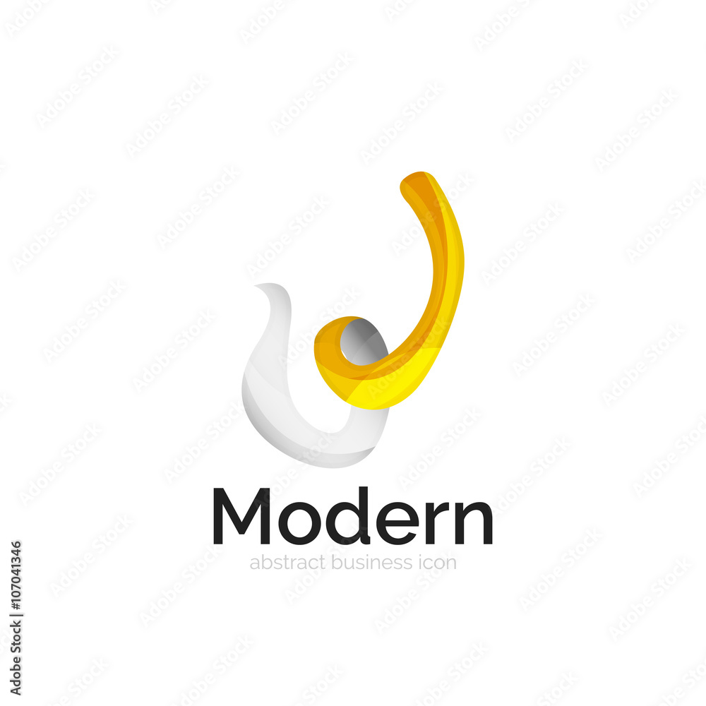 Wave ribbon logo, vector abstract shape Wave ribbon logo, vector abstract shape