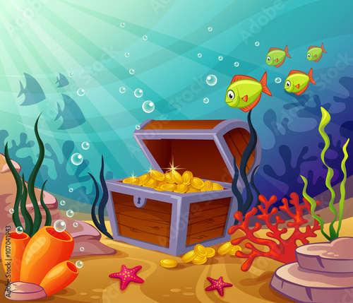 Underwater worlds with a treasures