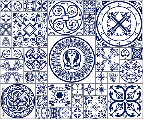 Moroccan tiles Seamless Pattern
