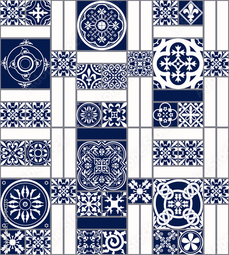 Moroccan tiles Seamless Pattern