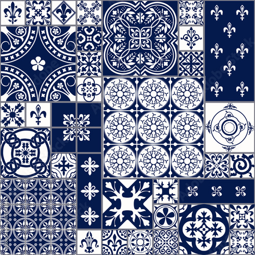 Moroccan tiles Seamless Pattern