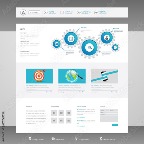 Business website design template. Vector Design. 
