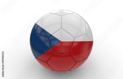 Soccer ball with czech flag