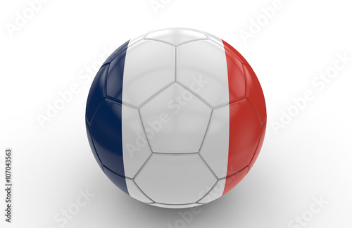 Soccer ball with france flag
