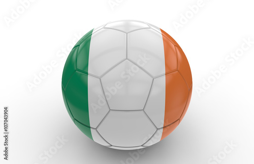 Soccer ball with irish flag