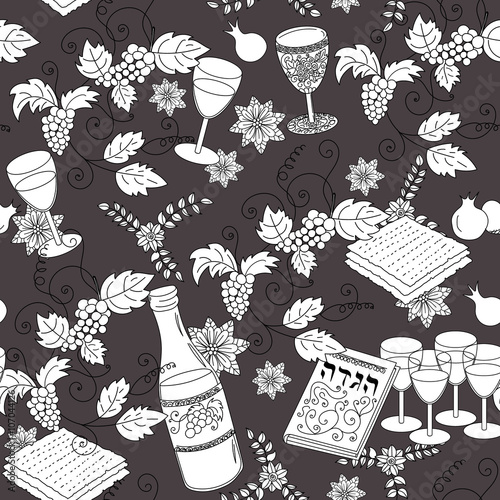 Passover seamless pattern background photo