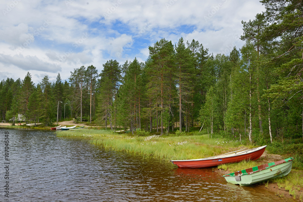Obraz premium Boats on lake