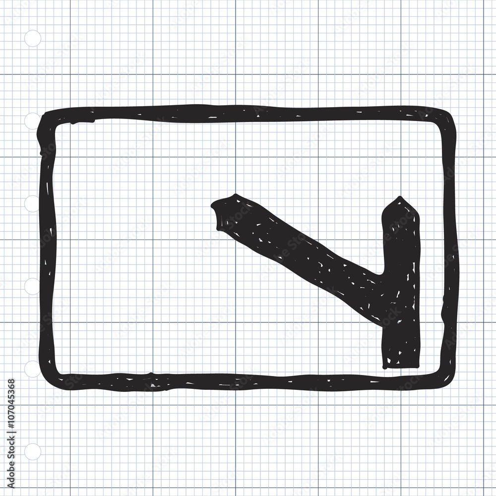 Simple doodle of a road sign showing turn off Simple doodle of a road sign showing turn off