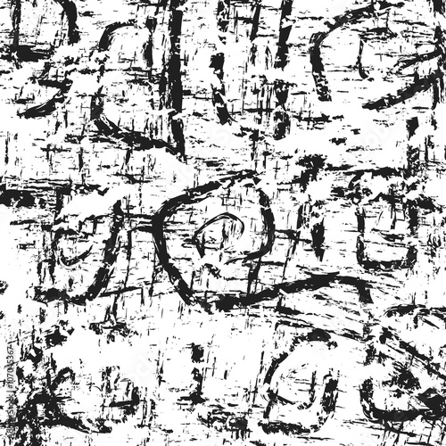 abstract vintage scratched black ink texture and background  grunge splash