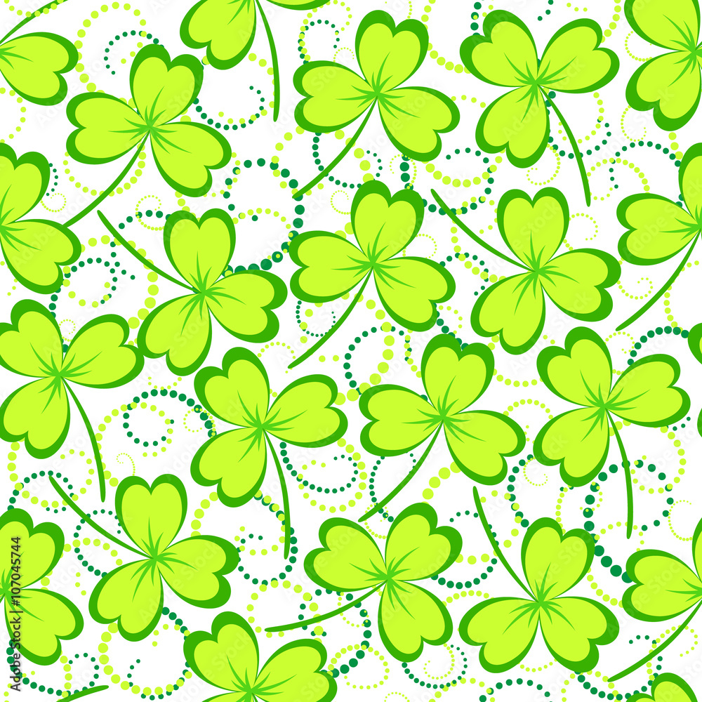 Clover leaves seamless pattern Clover leaves seamless pattern