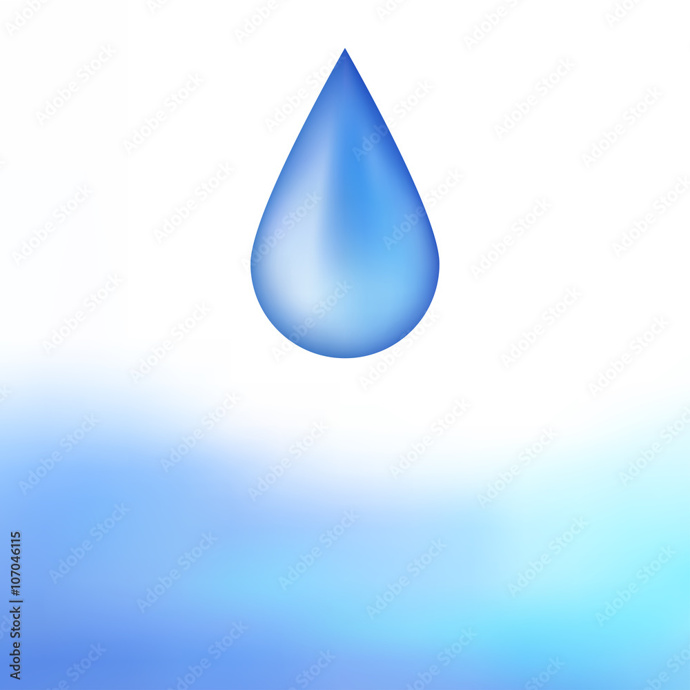 Water drop blue abstract background illustration vector Water drop blue abstract background illustration vector