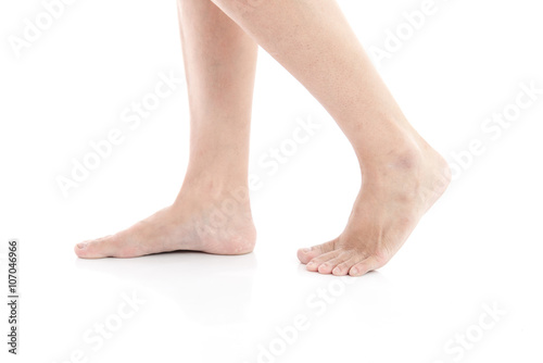 Female feet walking