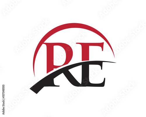 RE red letter logo swoosh