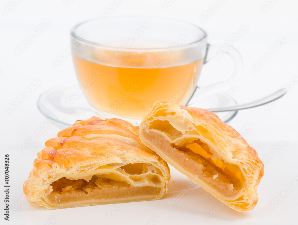 cup of tea with fresh stuffed pasta cup of tea with fresh stuffed pasta