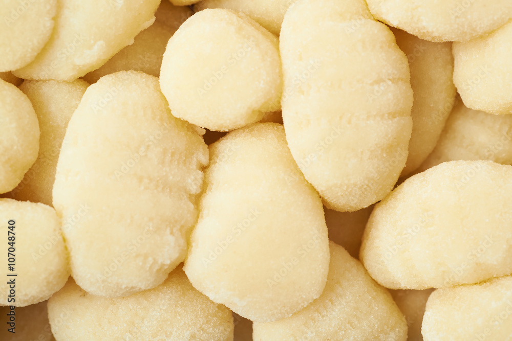 Surface covered with gnocchi Surface covered with gnocchi
