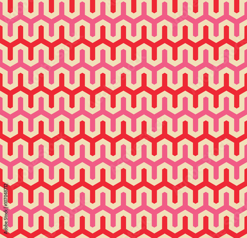 Seamless Abstract Interlocking Geometric Background Texture Pattern