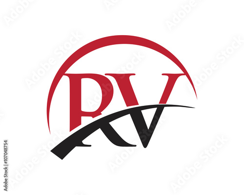 RV red letter logo swoosh