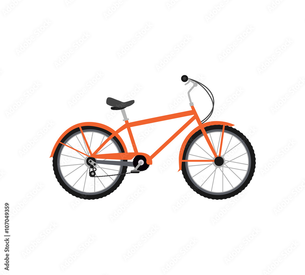 Bicycle Design Flat Isolated