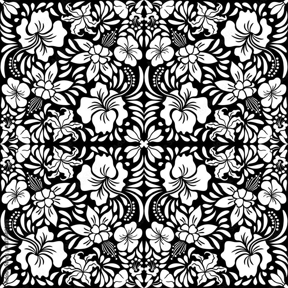 Obraz premium Abstract seamless floral pattern