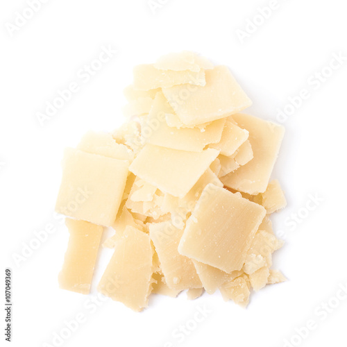 Pile of parmesan cheese flakes