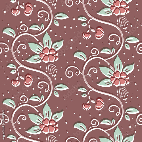 Abstract seamless floral pattern