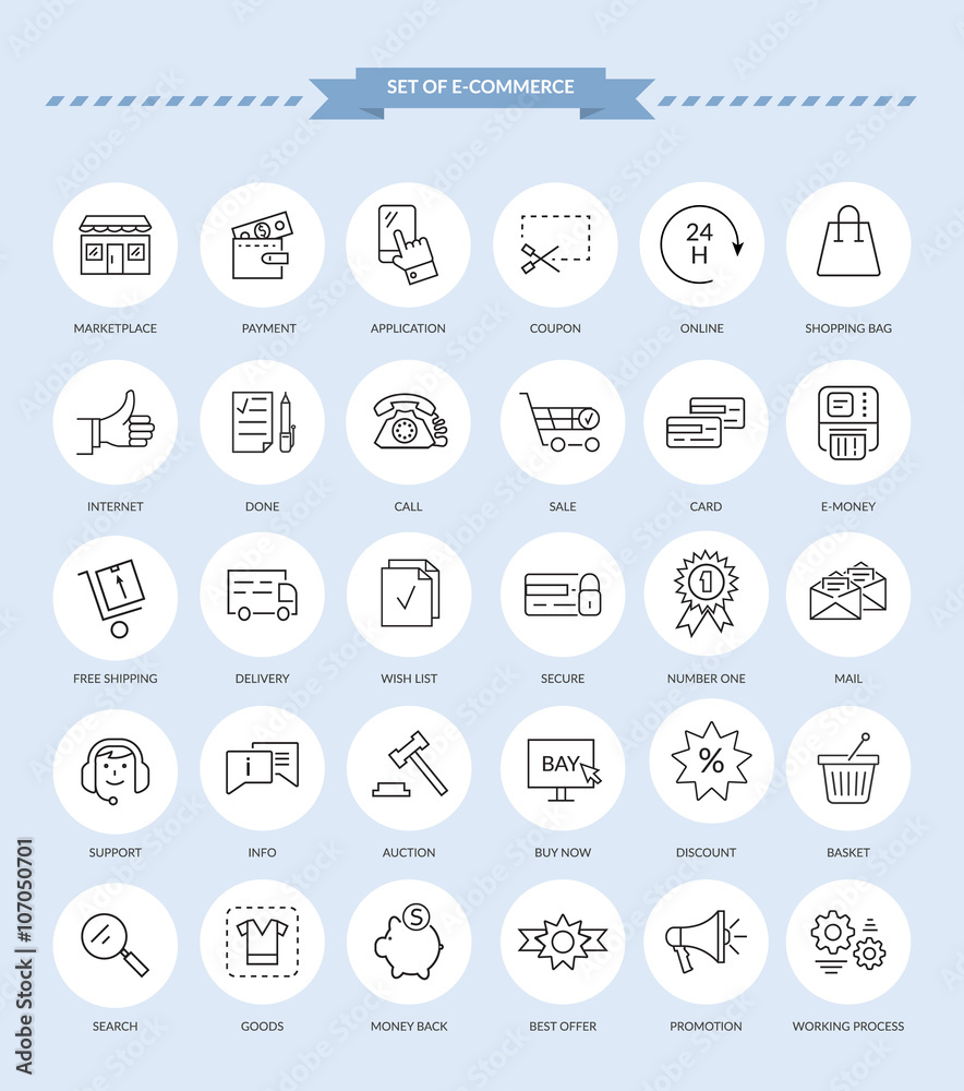 Set of E-commerce Icons