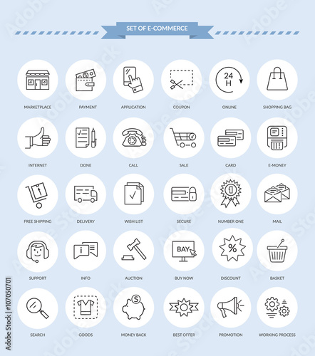 Set of E-commerce Icons