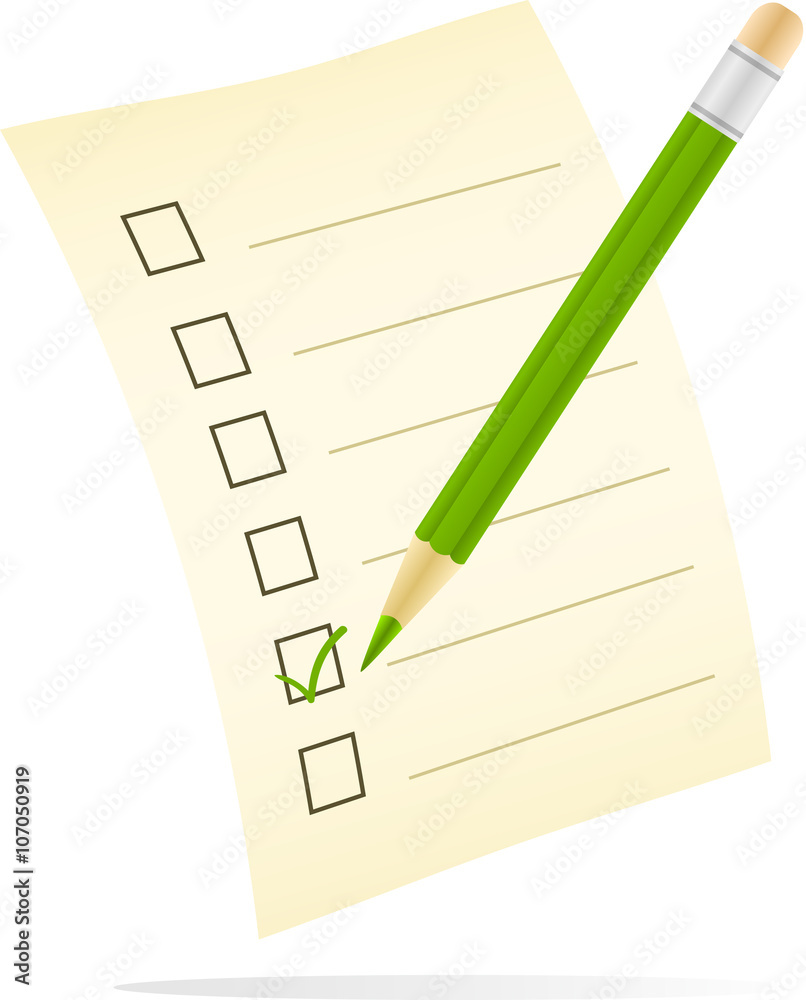 vector image of a checklist with tick mark. vector image of a checklist with tick mark.