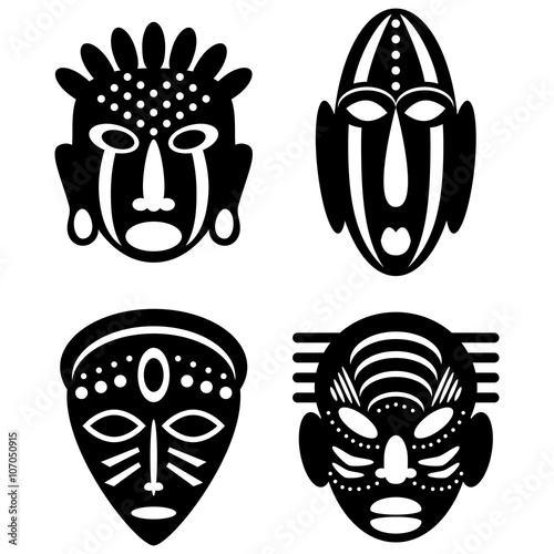 African Masks tribal design